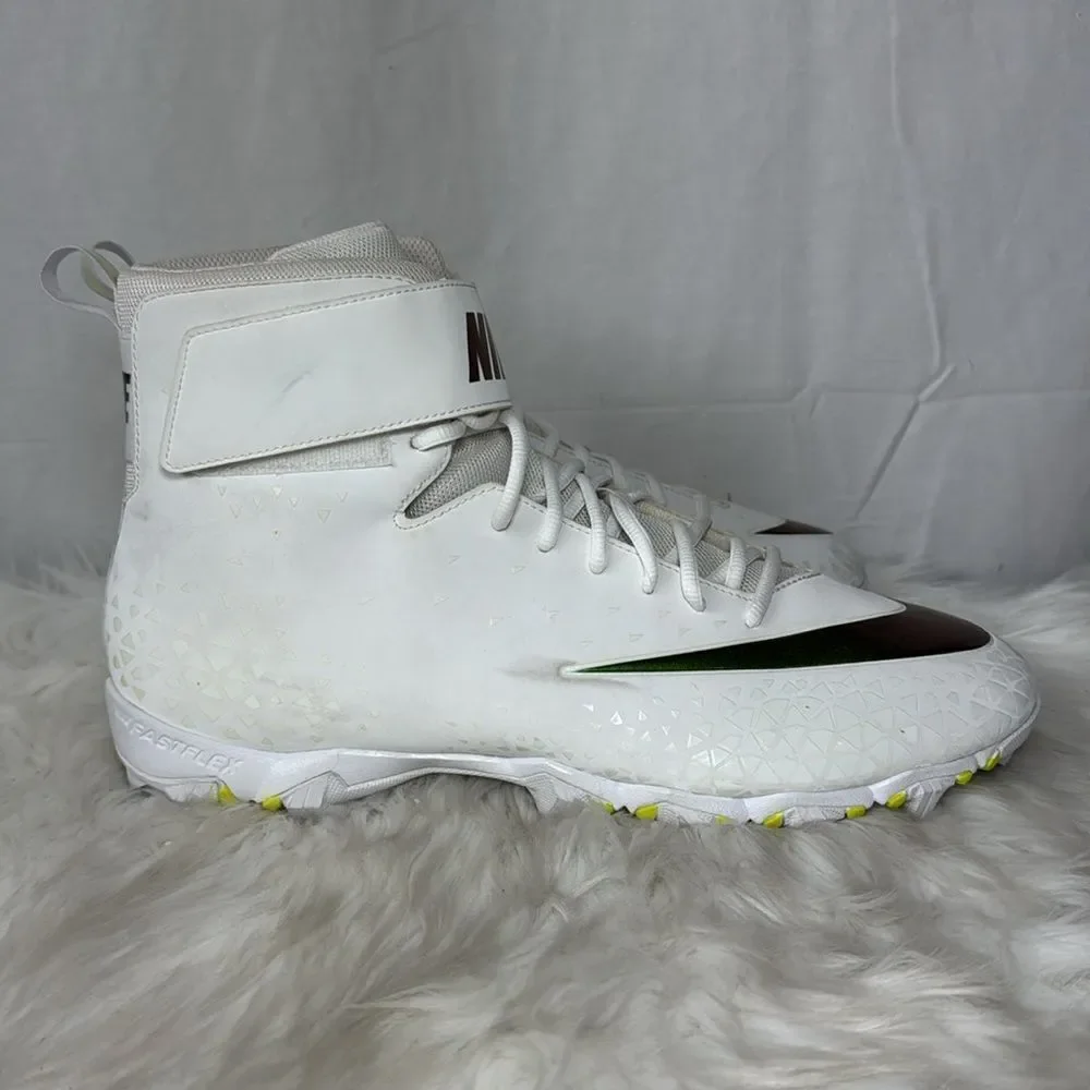 Nike Force Savage Shark‎ Football Cleats White NO INSOLE Sz 13